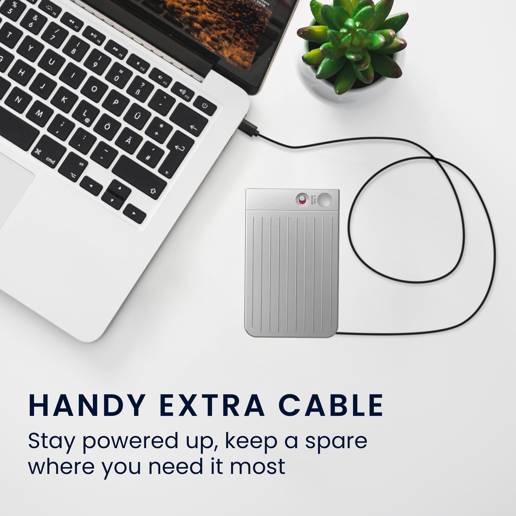 kwmobile Cable Compatible con PLAUD Note AI Voice Recoder Cargador - Cable de Carga para Grabadora de Voz con IA - 100 cm de Longitud con Puerto USB-C
