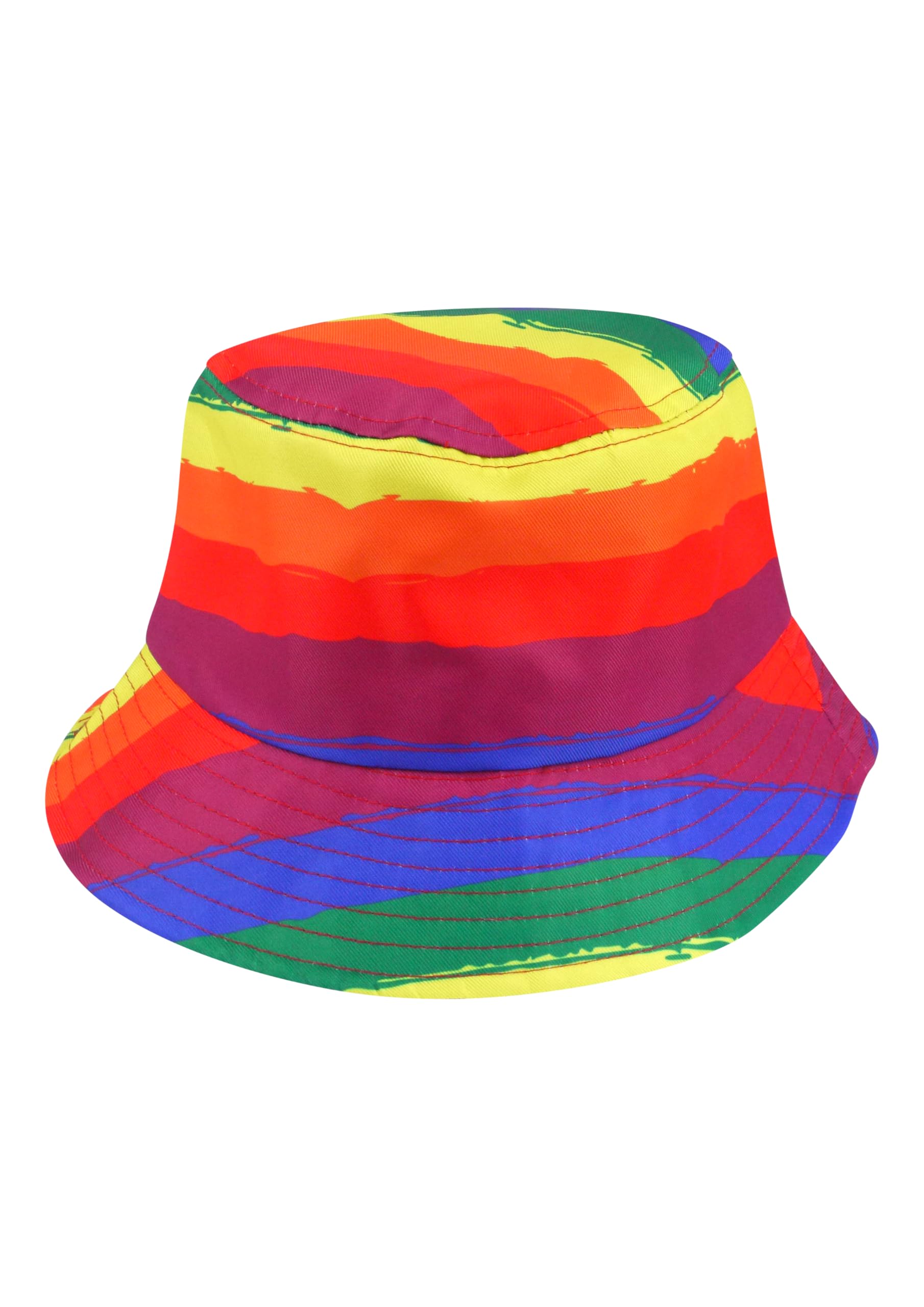 Henbrandt Unisex Rainbow Adult Pride Bucket Hat - Adults - Striped - Wide Brim - Water Resistant - Pride Party Accessory
