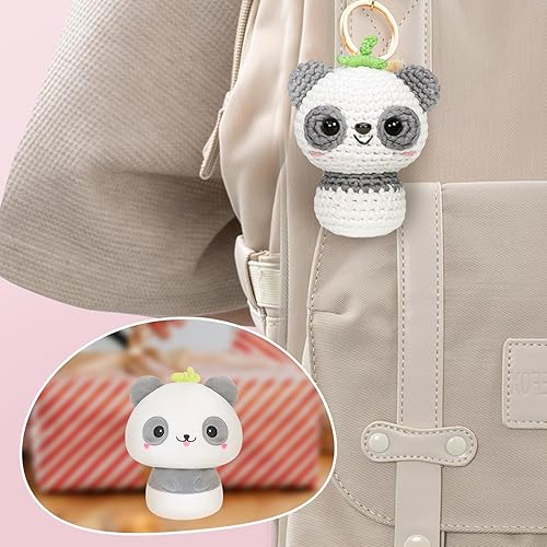 Miniatura 6 de Mewaii Kit de ganchillo para principiantes, kit completo de animales de ganchillo con más de 40% de hilo de cinta preiniciado y tutoriales en video