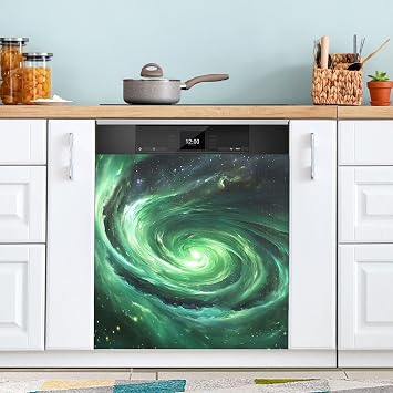 Kigai Magic Nebula Dishwasher Magnet Cover Magnetic Dishwasher Cover for Front Door Refrigerator Cabinet Kitchen Appliances Magnetic Stickers Decorative, 23" x 26"