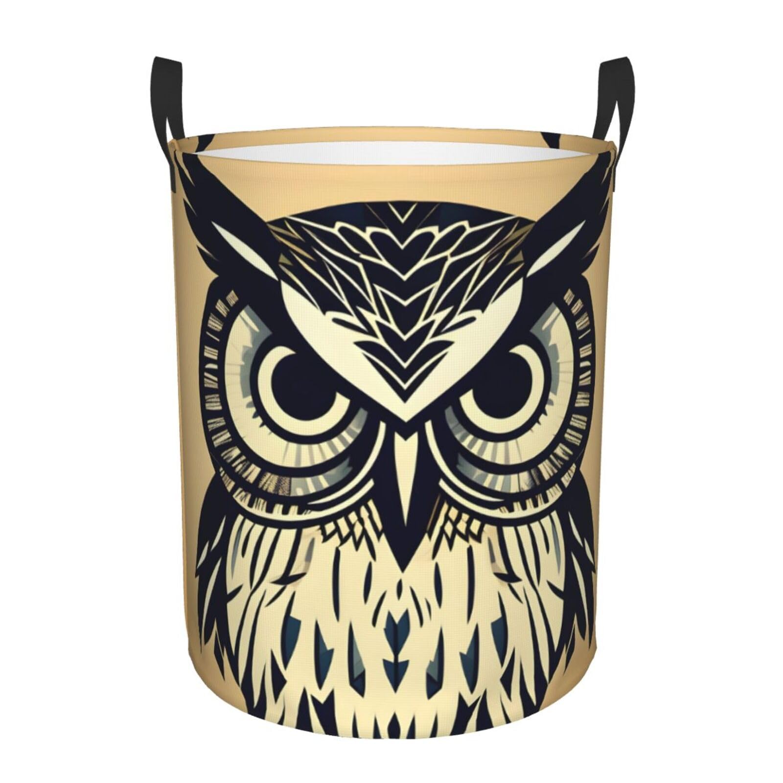Panier à linge imprimé hibou pour résoudre le désordre des couettes et linges