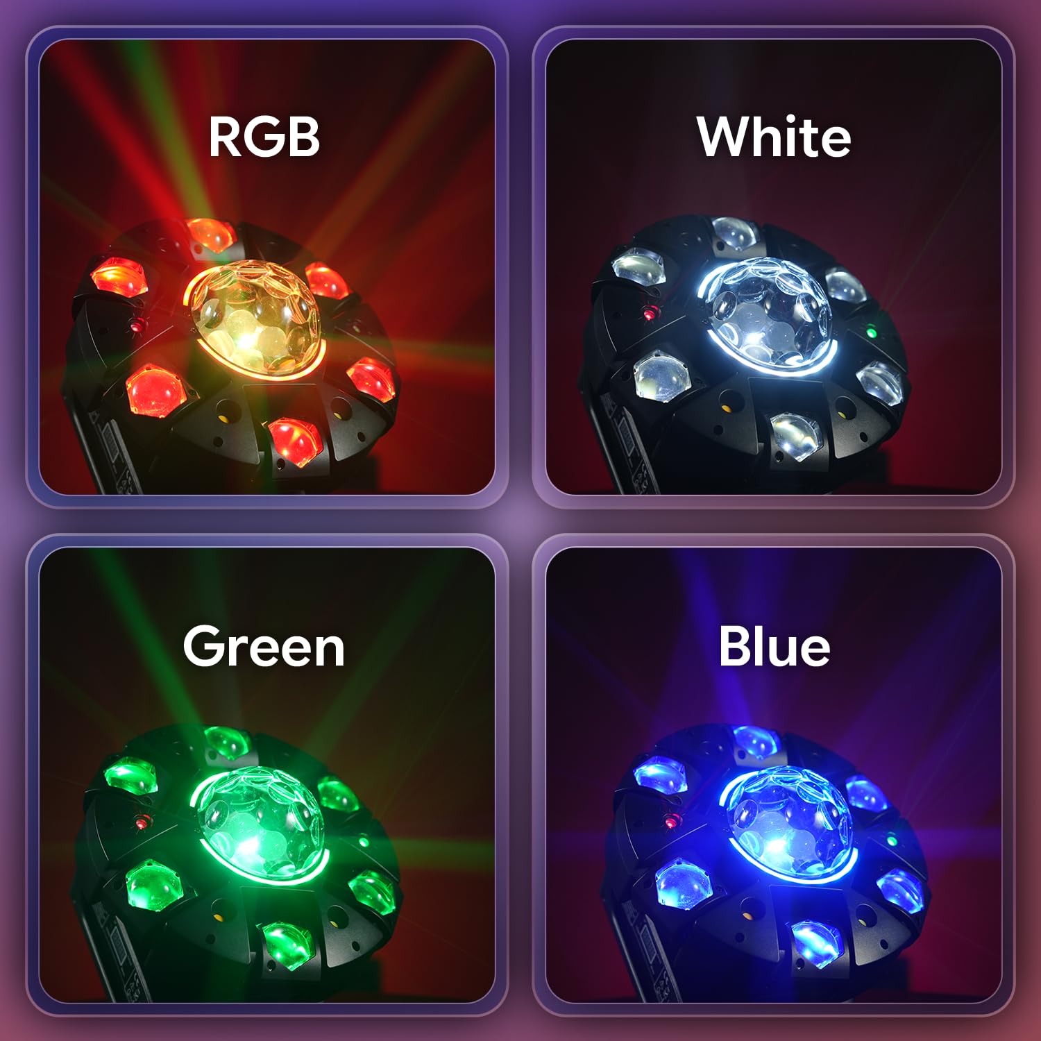 Lyre LED 150W Beam Lumière de scène RGBW avec Télécommande et Boule Disco, éclairage de soirée DJ 25 Canaux Jeux de Lumiere pour Bar, Club, Discothèque, Fête,Disco