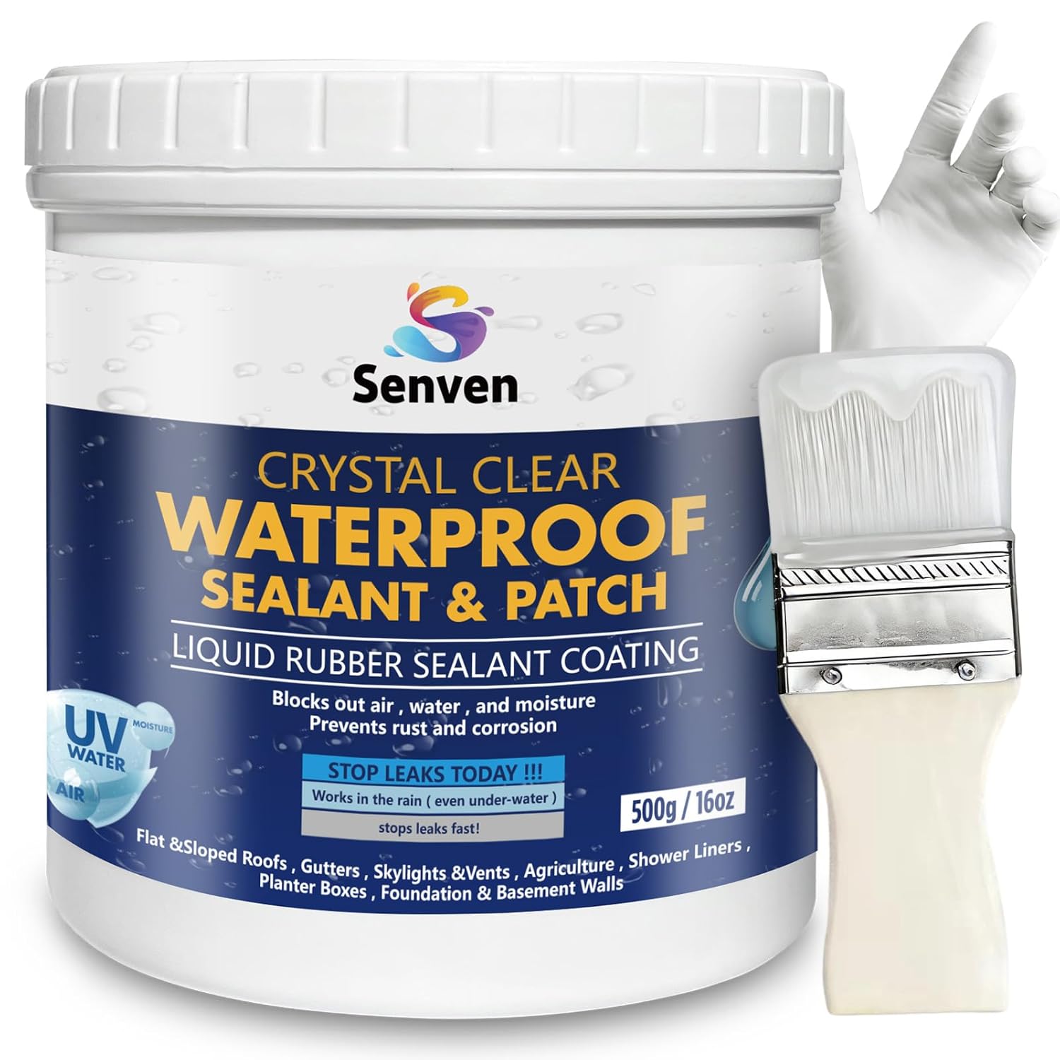 RV Roof Sealant RV Roof Coating RV Roof Sealant White 1 Gallon Waterproof Solar Reflective & Leak Repair for Trailers Campers Motorhomes