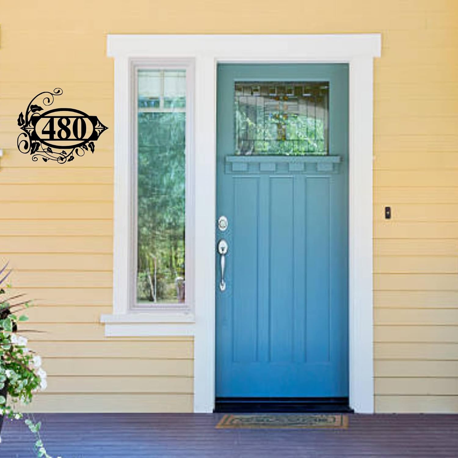 Personalized Vine Address Sign by Sea Biscuit Metal Designs