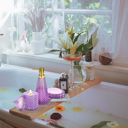 Miniatura 9 de Juego de accesorios de baño modernos de alta calidad azul y morado