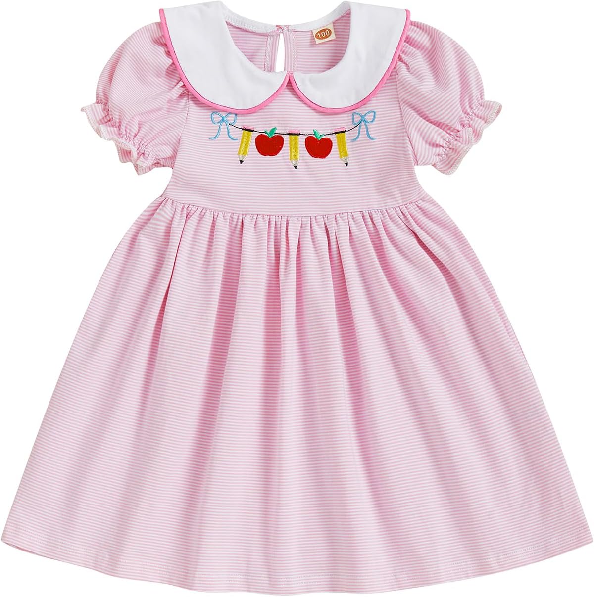 Toddler Girl 100 Days Back to School Clothes Dress Cute Pre Kindergarten Outfits for Girls