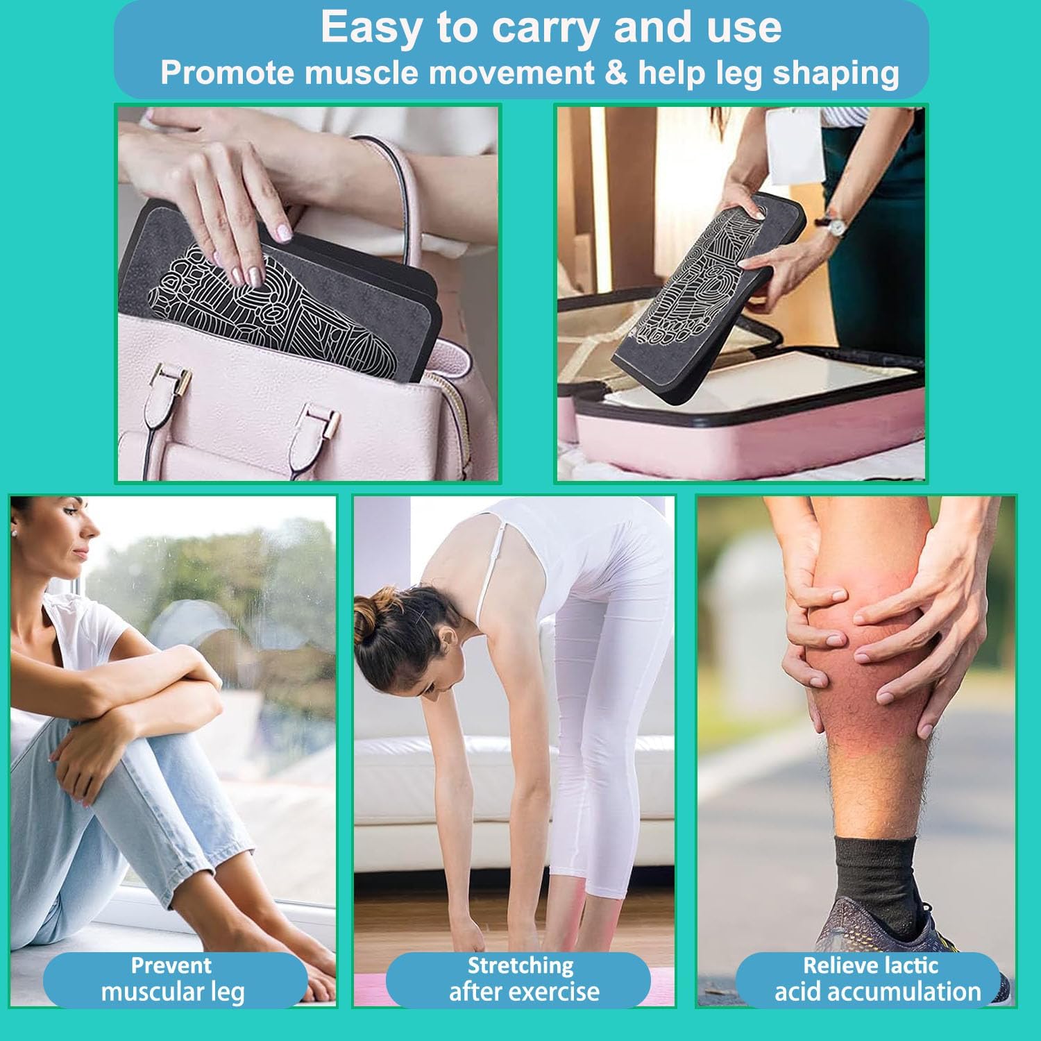 Masseur de pied électrique pour la douleur et la circulation, masseur de pied EMS masseur de soulagement de la douleur du pied, Jenylu Massager pour les pieds pour relaxation des muscles