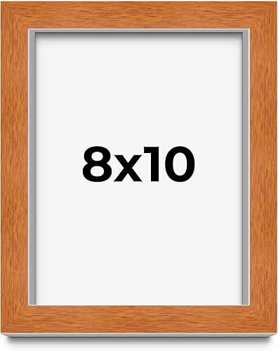 Miniatura 183 de Marco marrón de 18 x 24 pulgadas, marco de madera maciza de nuez de miel, ancho de moldeo de 0.875 pulgadas, profundidad de rabo de 0.875 pulgadas