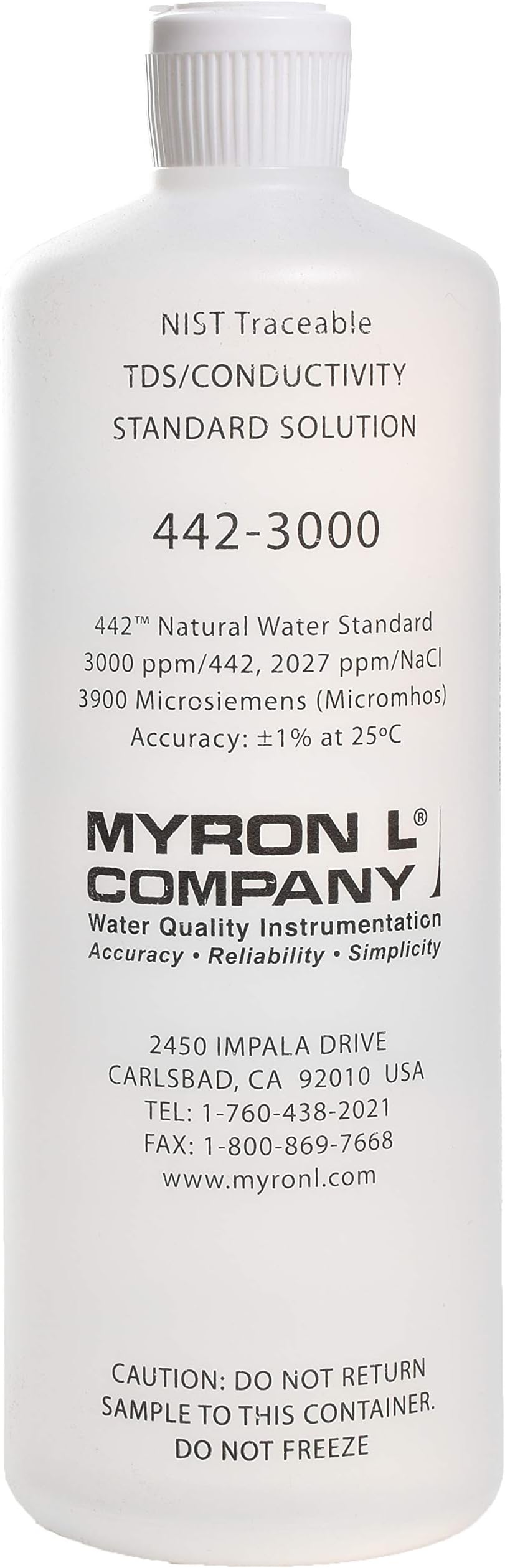 442 Natural Water TDS/Conductivity Standard Solution 3000ppm