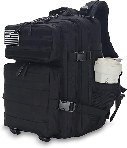 Miniatura 23 de Mochila táctica militar impermeable de 25L para hombres y mujeres, paquete de asalto, mochila de viaje pequeña, Fresa, Pequeño, Mochilas Daypack