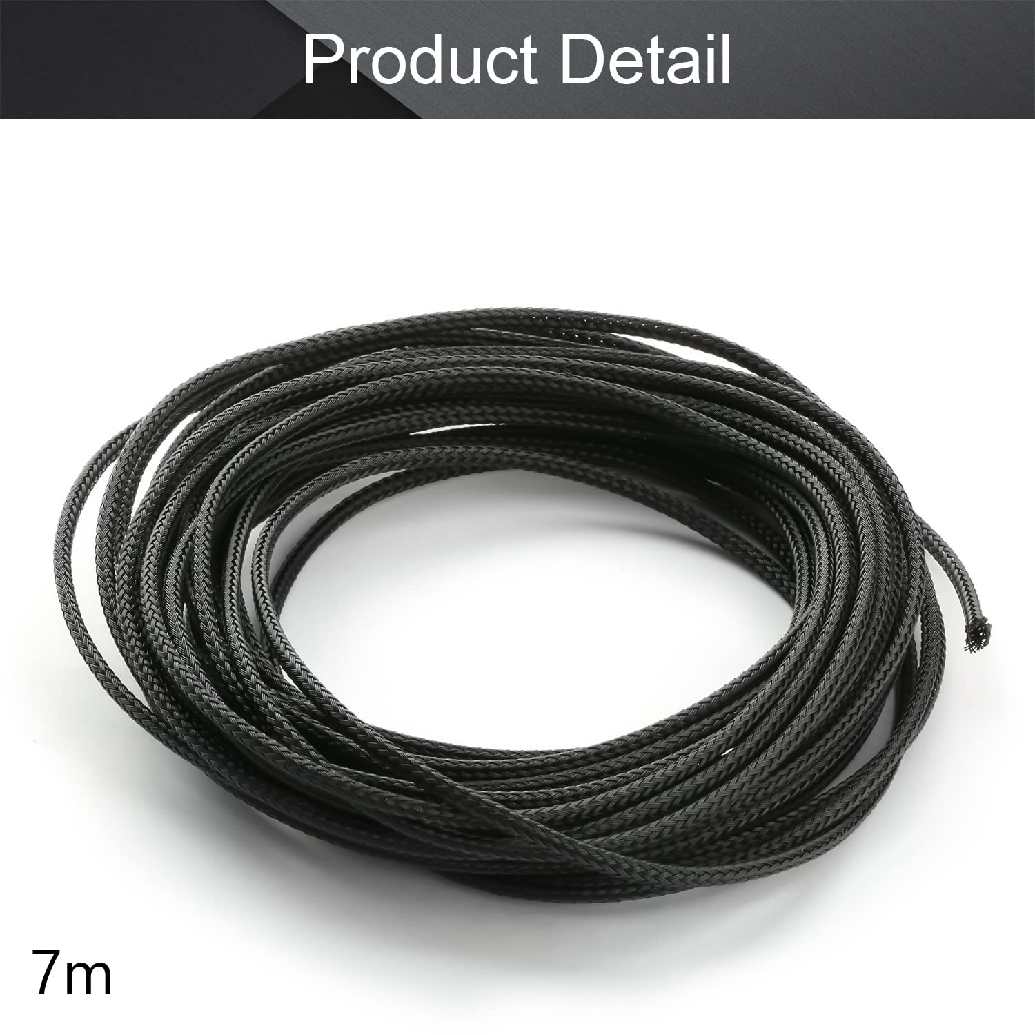 Othmro 1Pcs PET Cable Wire Wrap Braided Expandable Sleeving Cable