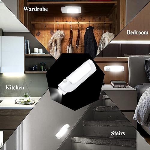 Miniatura 5 de Luz nocturna 2 en 1 con sensor de movimiento de inducción de cuerpo humano, linterna recargable por USB, luz blanca cálida, adecuada para camping,