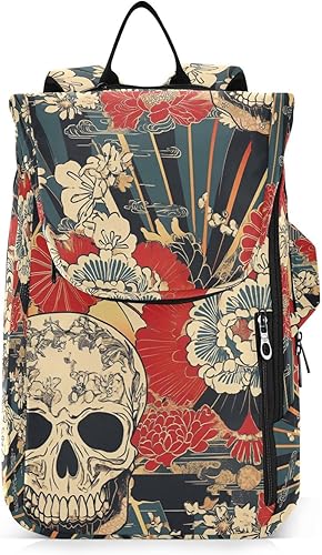 Sporting Goods Tennis Bag Breathable Skull Vintage Pattern Red Tennis Bag Holds 2 Rackets for Men Women Tennis Sport de tennis para mujer
