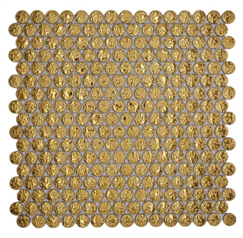 MOS10-0707_f - Mosaico de cerámica para pared de cocina, color dorado brillante