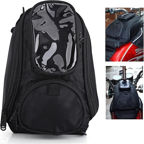 Miniatura 9 de Negro Universal Motocicleta Motocicleta Montar Fuerte Magnético Impermeable Aceite Tanque de Combustible Bolsa