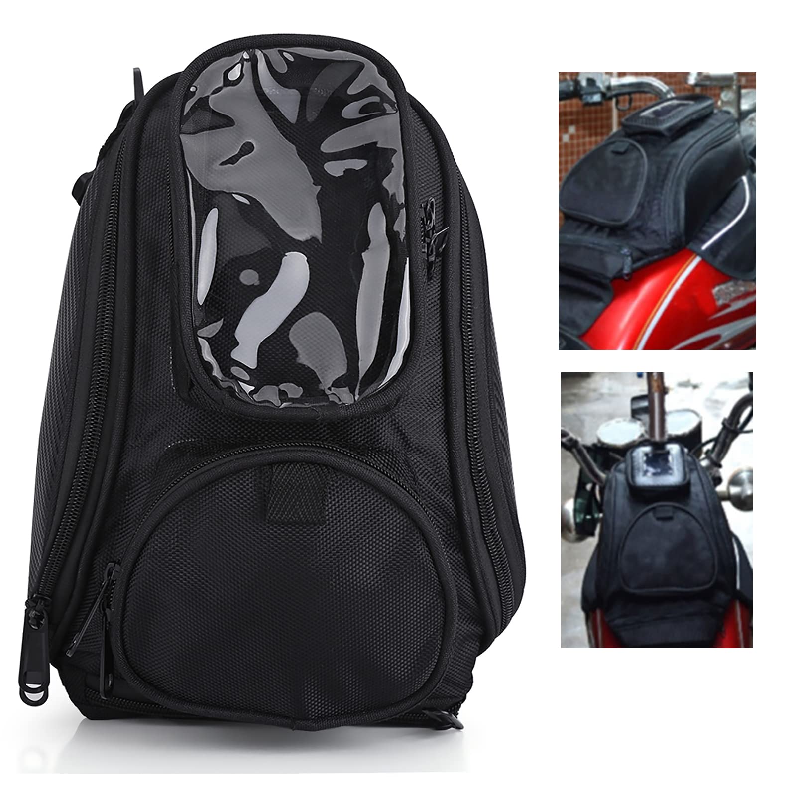 Ejoyous Borsa Moto Magnetica - Serbatoio Impermeabile con Finestra Trasparente per Navigatore, Cellulare e Sella
