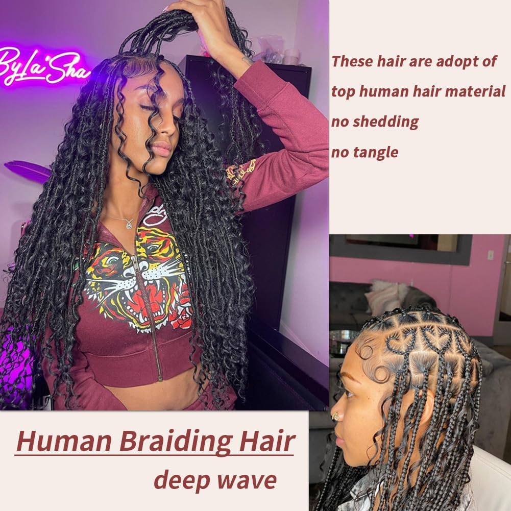 350 Burgundy Boho Human Braiding Hair 120g Curly for Boho Braids Bohemian 100% Human Hair for Braiding Wet and Wave Deep Wave Bulk Human Hair for Boho Knotless Braids No Weft 3 Bundles 18 Inch