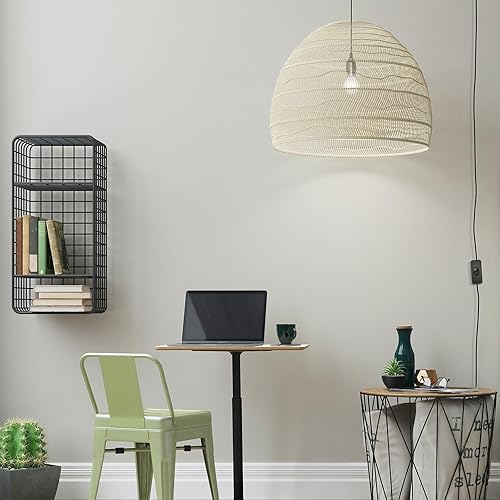 Miniatura 8 de DiCUNO Cable de extensión de linterna colgante, lámpara de control de interruptor de cable en línea E26, interruptor cerca de enchufe polarizado, 20