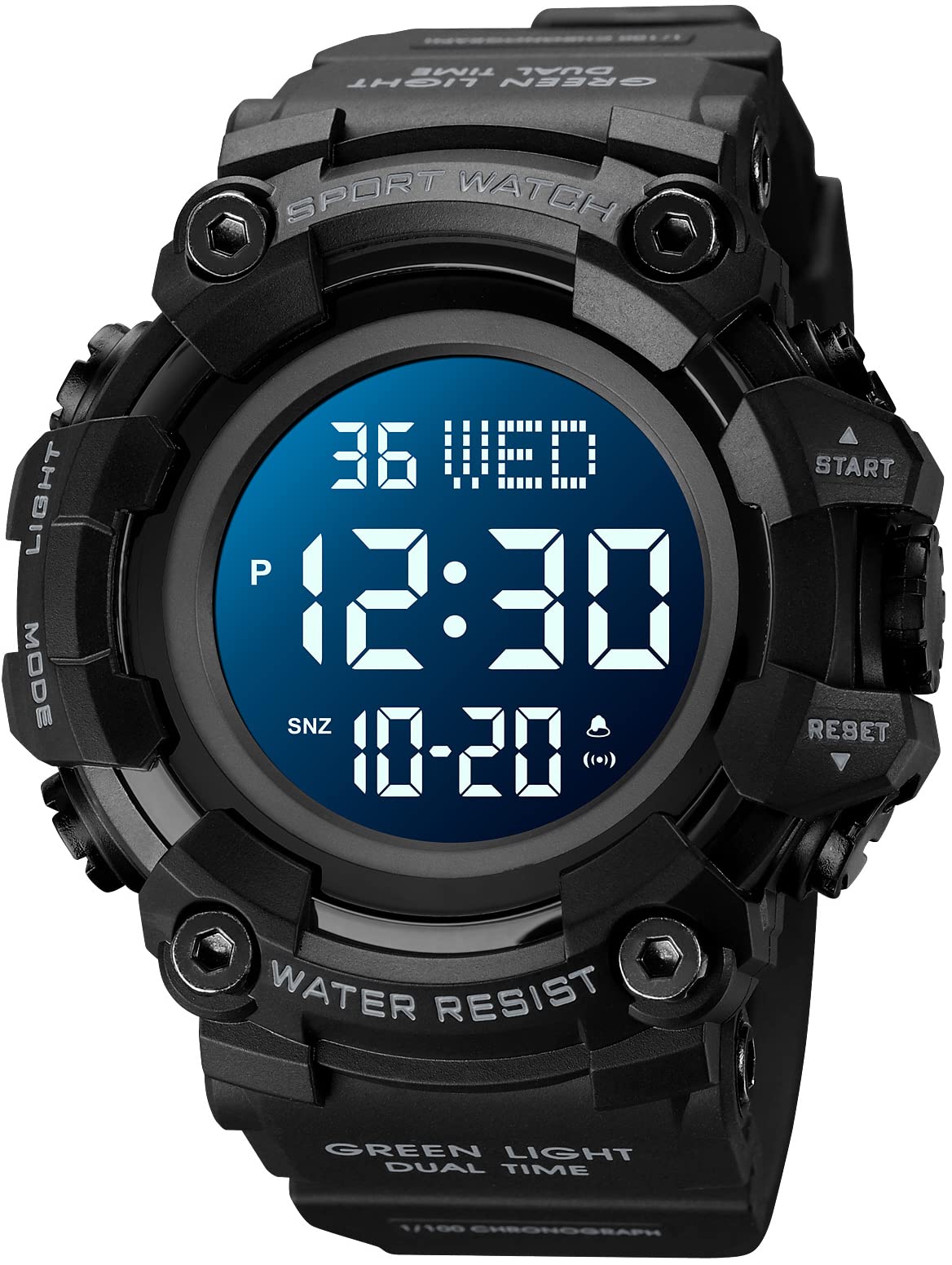 Gosasa Men Sports Military Watches Digital Airplane Shaped LED Light Waterproof Watches, E- Black Black (B0B6W2YV7Q) Amazon Price History, Amazon Price Tracker