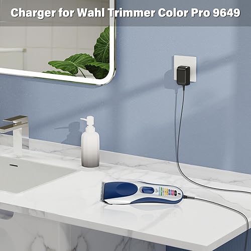 Miniatura 3 de Cargador con certificación UL para Wahl Color Pro 9649 Trimmer Clipper Adaptador de CA Cable de alimentación 6.0 pies Suministro de CC extra largo