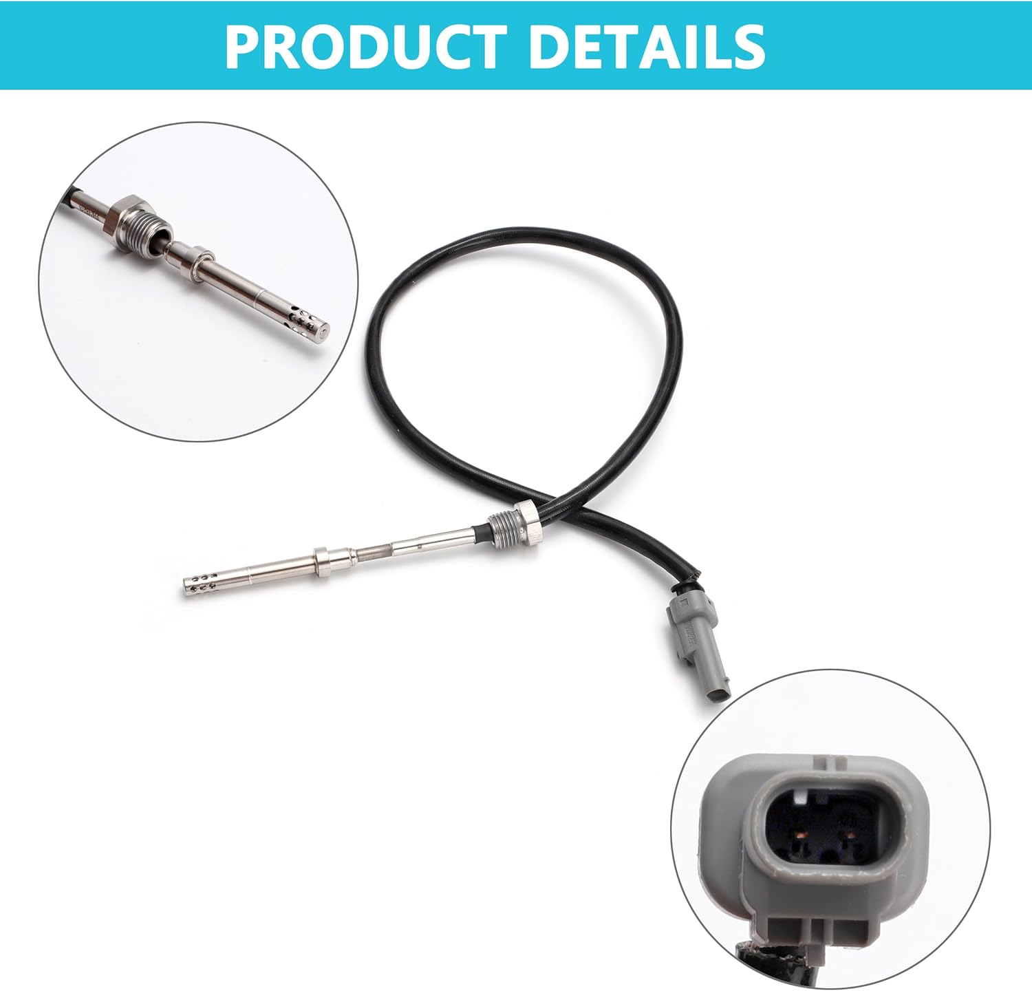 273-10410 Exhaust Gas Temperature Sensor EGT Compatible with Silverado 2500 HD Silverado 3500 HD & GMC Sierra 2500 HD Sierra 3500 HD 2017 2018 2019 2020 2021 6.6L Center For ETS233 12672685