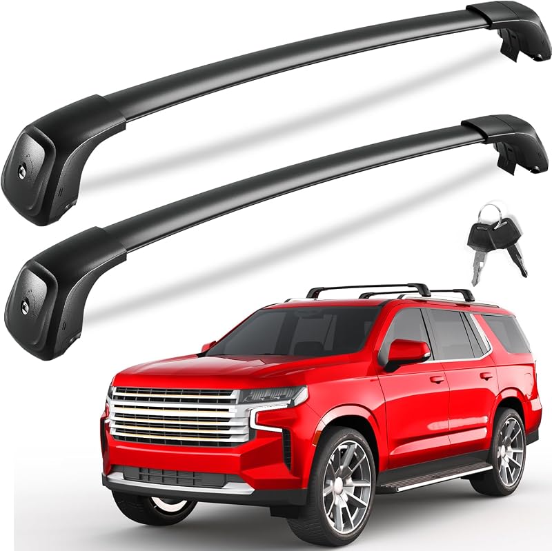 350lbs Roof Rack Cross Bars for 2021-2026 Chevy Tahoe/GMC Yukon XL | Chevrolet Suburban/Cadillac Escalade ESV, Roof Rails Crossbars Lockable Rooftop Cargo Bag Kayak Skiboard Luggage Carrier