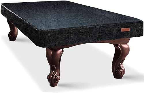 Miniatura 10 de K-Musculo Cubierta para mesa de billar, cubierta resistente de piel sintética para mesa de billar, impermeable y a prueba de rasgaduras, ajuste