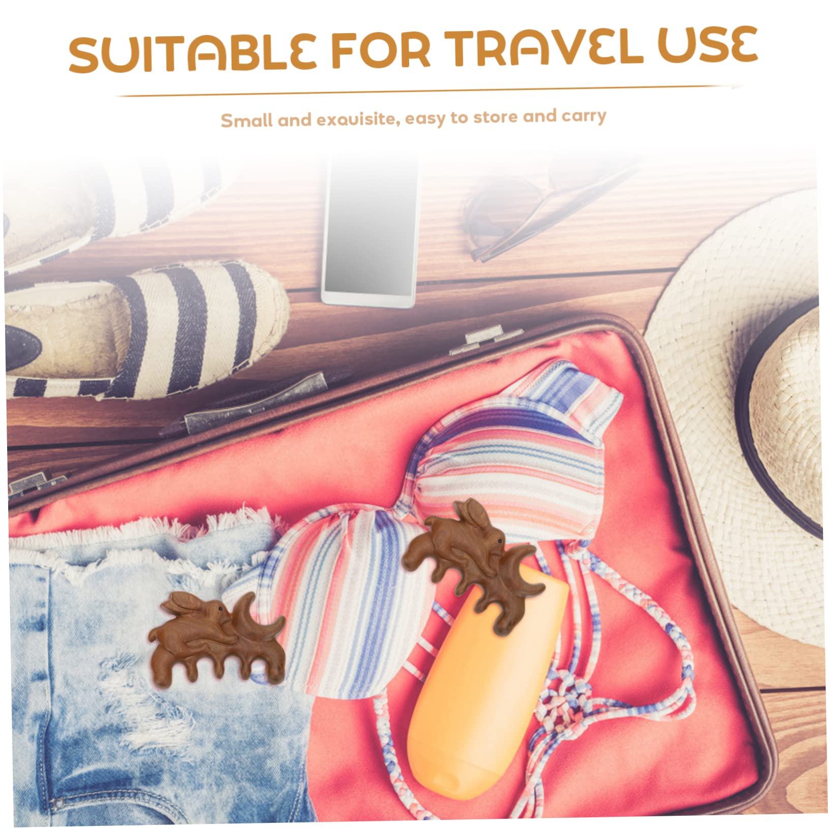 Mikinona Wooden Scalp Massage Comb Sandalwood Gua Sha Fine Tooth Detangler Portable Massager