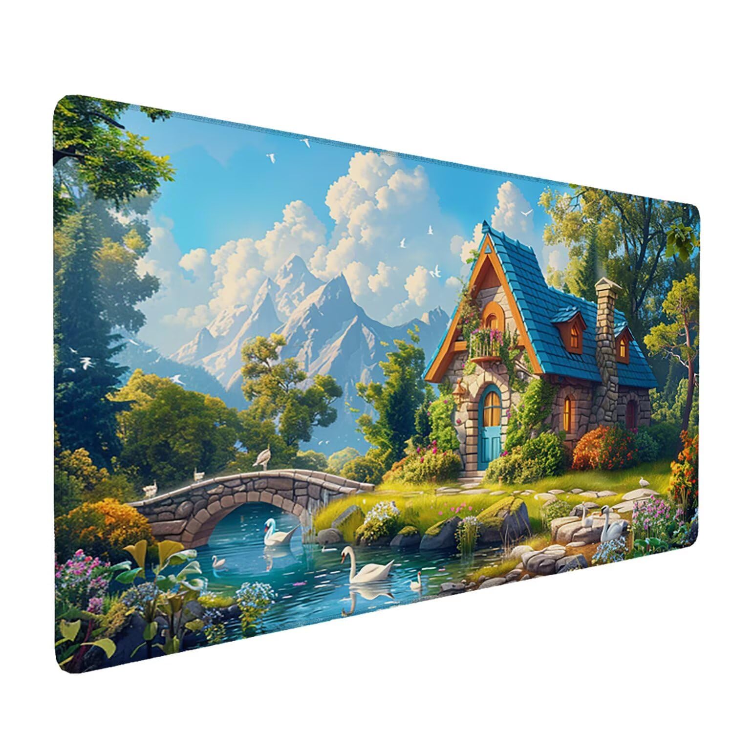 Podkładka pod mysz do gier, 1200 x 600 mm XXL, duża podkładka pod mysz do gier, antypoślizgowa, wodoodporna, rozszerzona XXL długa klawiatura z klawiaturą, akcesoria biurowe, dla graczy, komputera