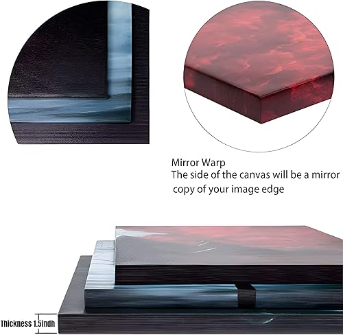 Miniatura 5 de Uayuios Lienzo personalizado con tus fotos, marco de lienzo personalizado para pared, para crear póster de boda, mascota, familia, 10 x 8 pulgadas