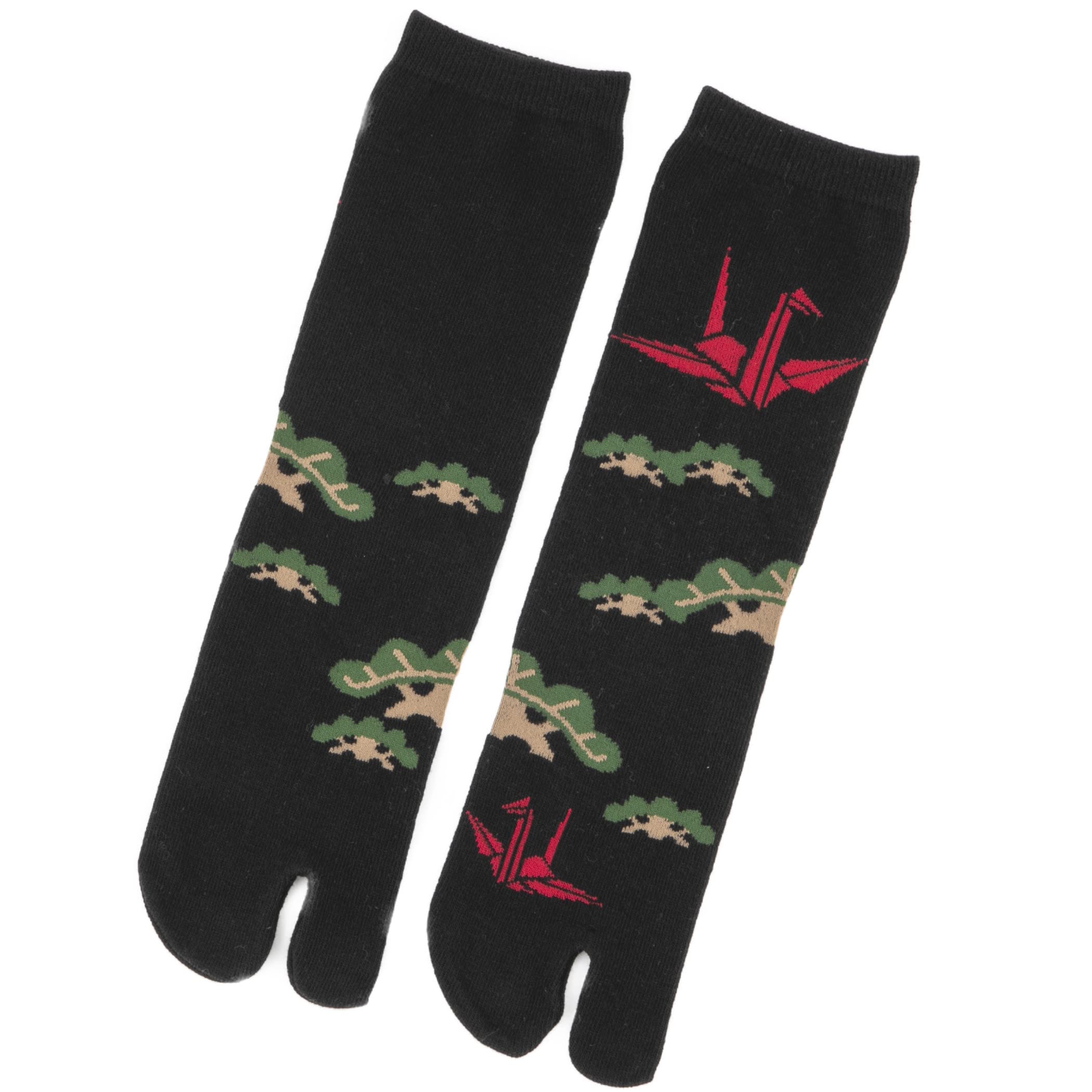 [Noren] Tabi Socks Men's Women's Kids (Unisex) Tabi Socks Two-Toe/Made in Japan Nara-Made Cotton Socks Crew Length Mid-Length Japanese Pattern/Bunion Prevention Cold Protection Thick Business Sports :