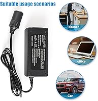 Vista 6 de SINGARO Convertidor de CA a CC, 110-240V a 12V 5A 60W Enchufe para encendedor de cigarrillos de coche, Adaptador de encendedor de cigarrillos