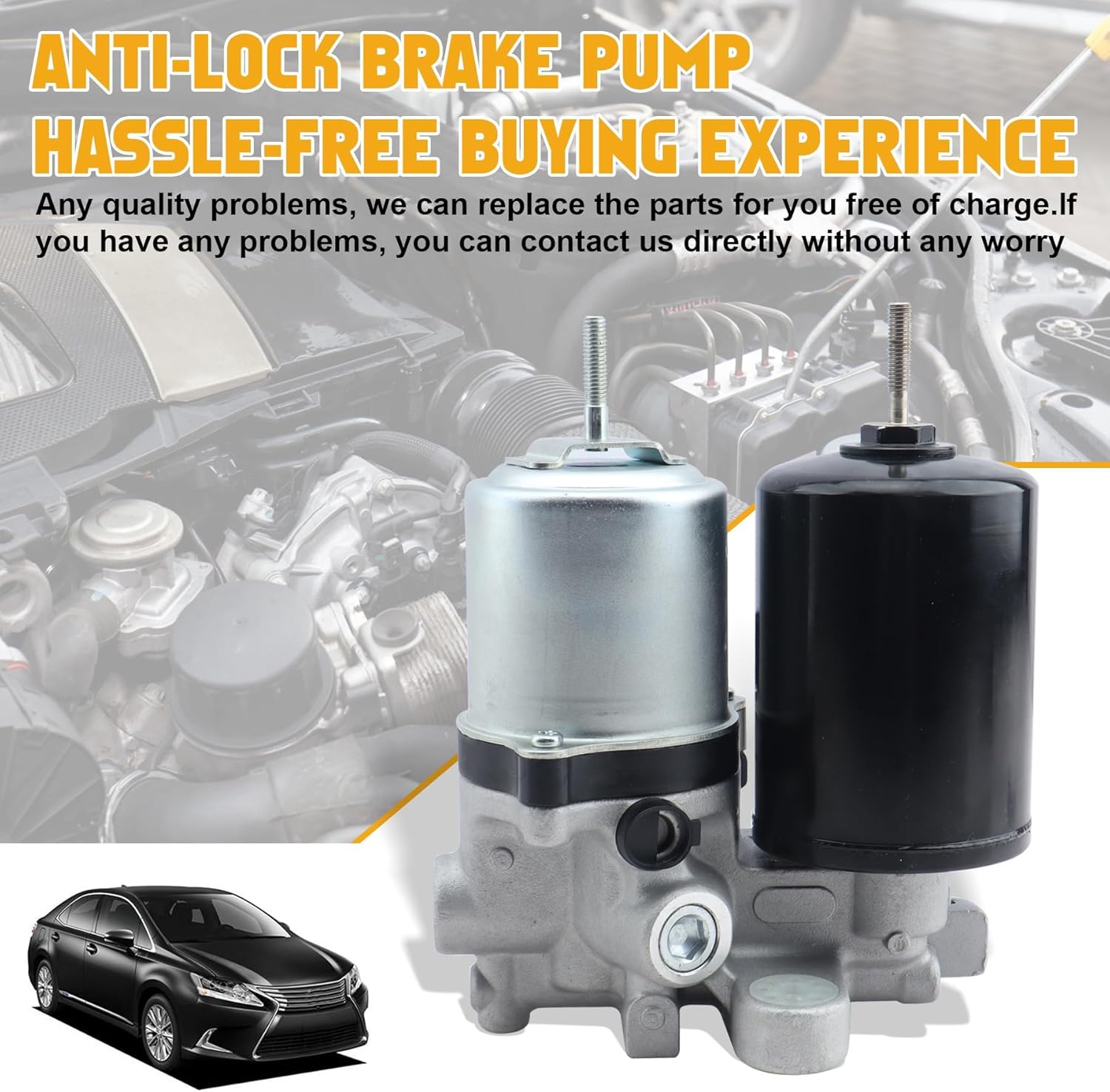 4707047060 4707047050 Brake Booster Pump - ABS Brake Booster Module Pump Compatible with Toyota 2009-2016 Prius 2015-2018 RAV4 2014-2017 Harrier Lexus 2009-2018 HS250H