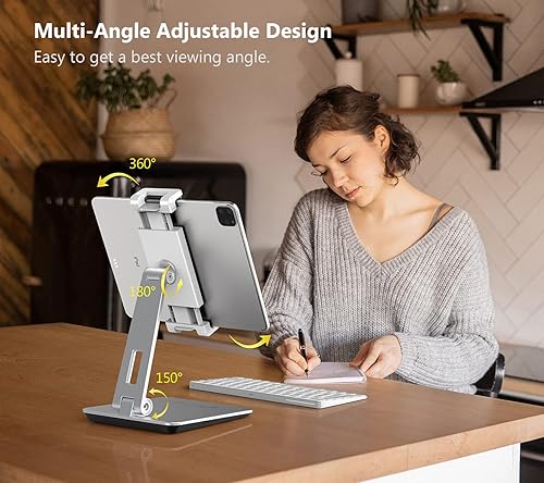 Miniatura 5 de Soporte de tableta ajustable multiángulo y soporte de tableta de aleación de aluminio pesado para pantalla de 4.7 '' a 13'' Microsoft Surface Pro