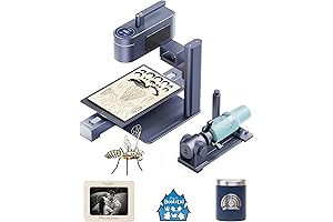 LaserPecker 4 Laser Engraver with Rotary for Cylindrical Objects and Slide Extension...