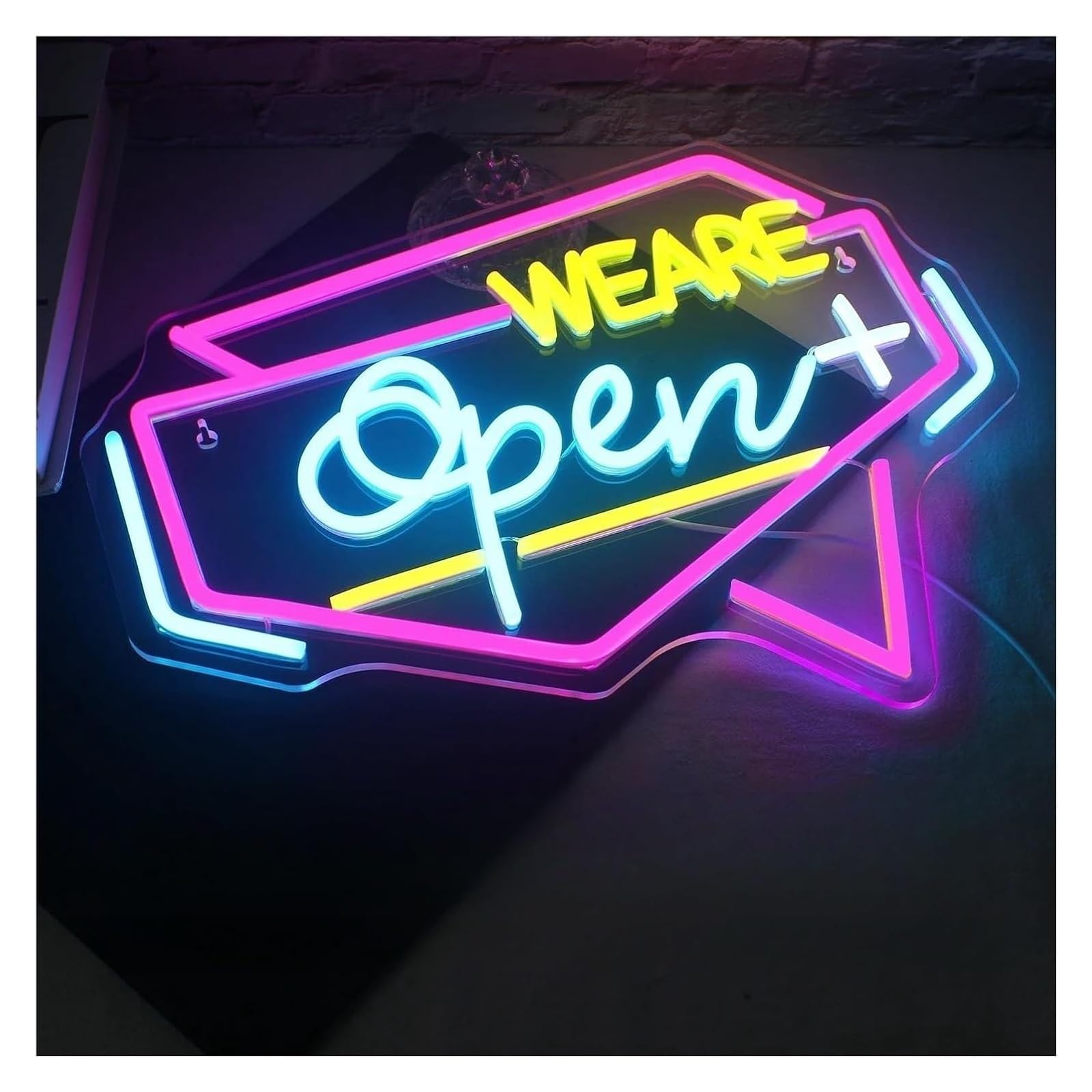 Wexxaii neon Light Sign Neon Light Decoration We are Open for Sign Welcome Lights for Bars Shop Wall