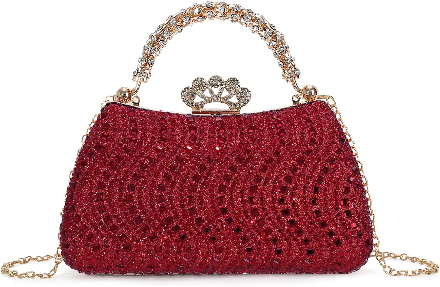 Fecialy Clutch Purses for Women Rhinestone Evening Bag Sparkly Diamond Handbag for Cocktail Party Wedding