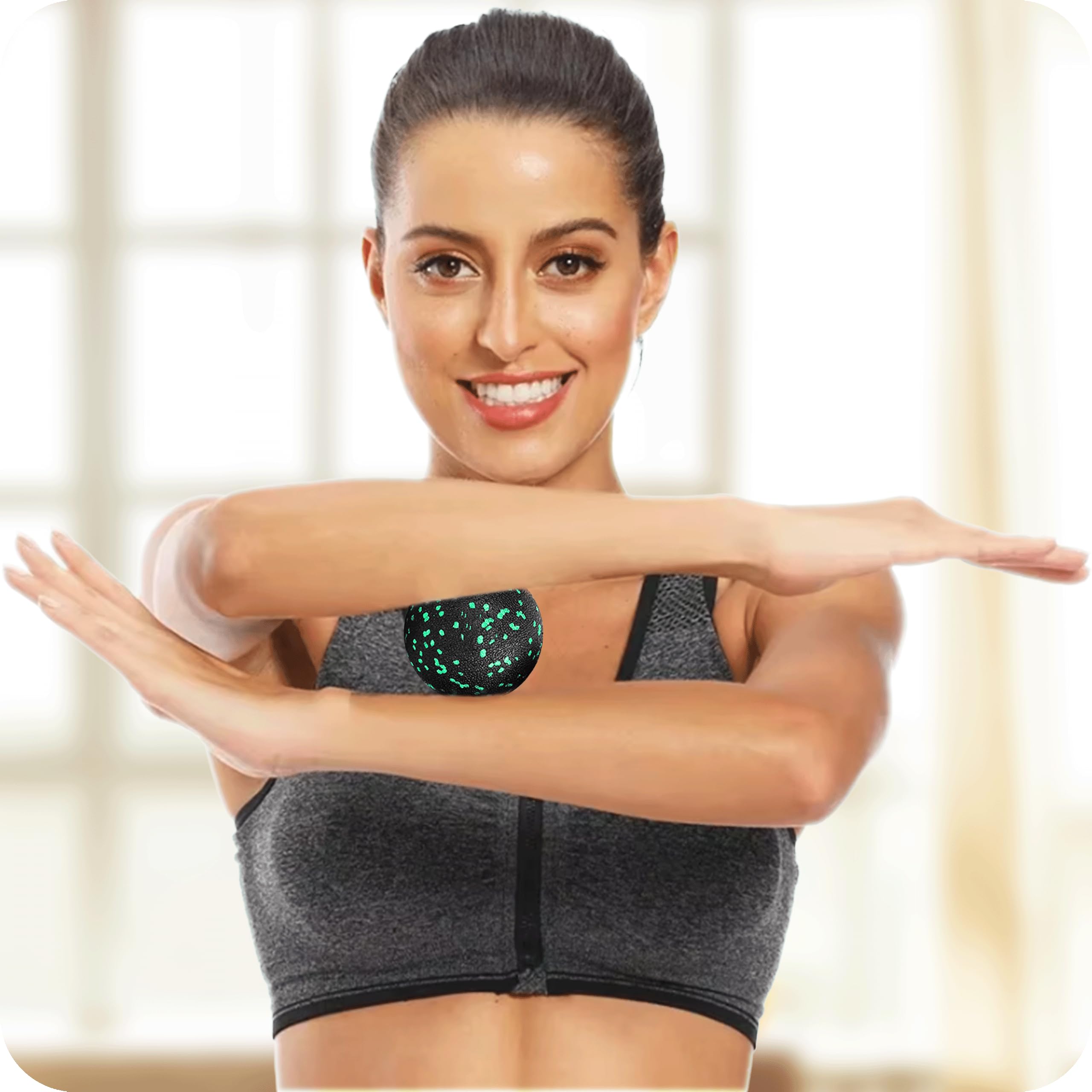 KRUMAD Set per massaggio fasciale – Roller, duoball e palla EPP, ideale per massaggi muscolari, schiena, colonna vertebrale e gambe, accessori per yoga, pilates e allenamento di mobilitazione