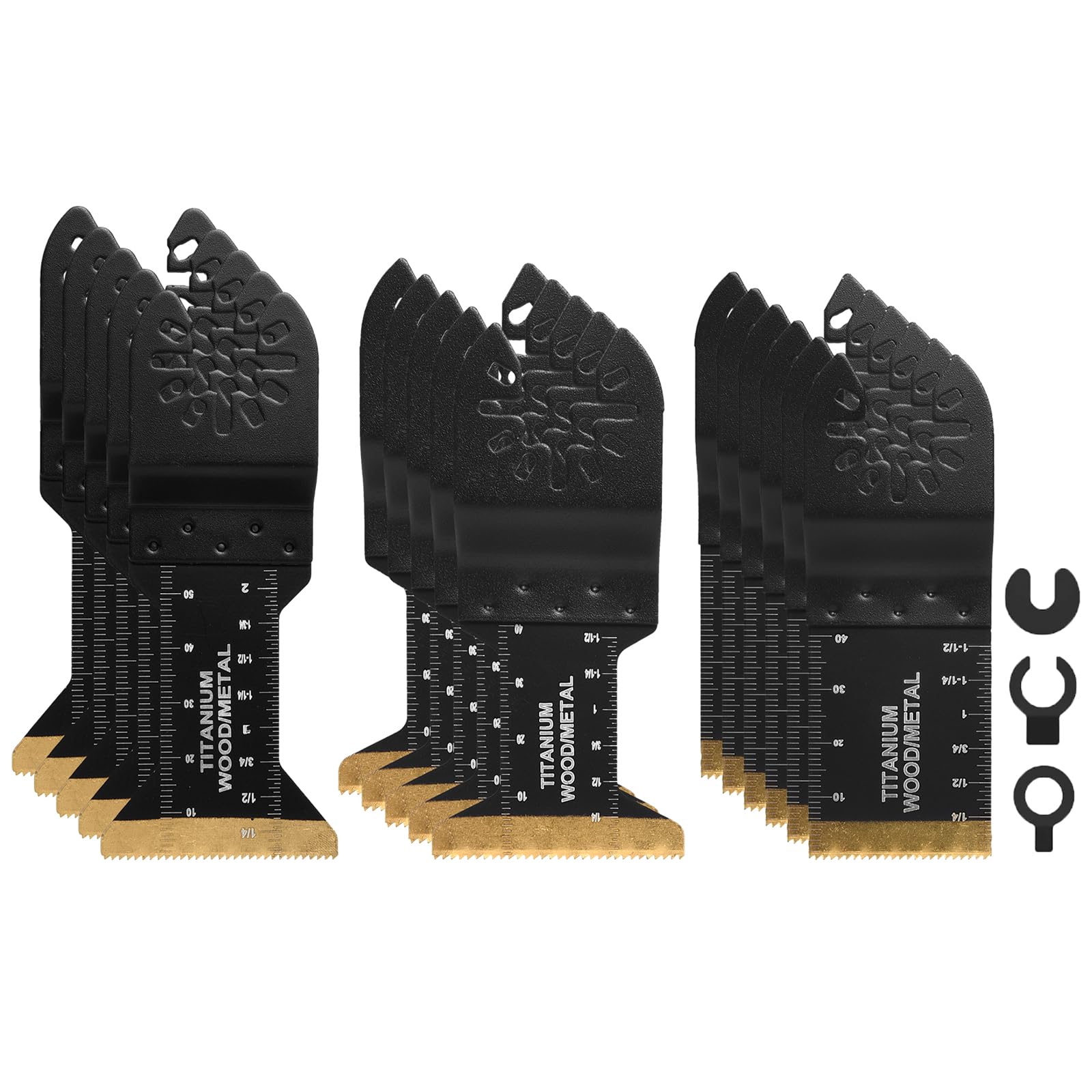 KELIN 16-tlg. Multitool Sägeblätter Set - Titan-beschichtet Für Metall & Holz - OIS Kompatibel