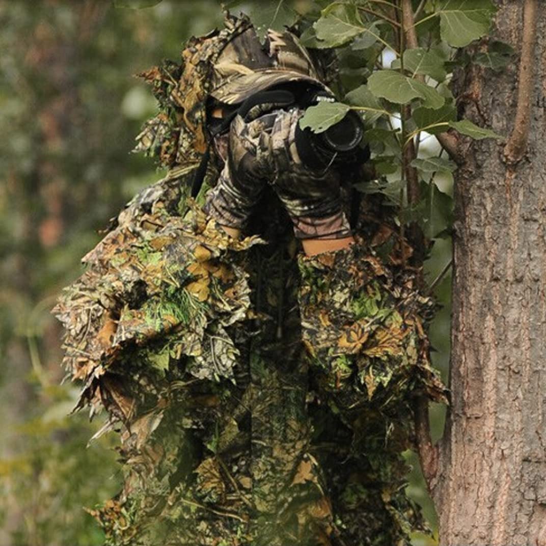 Actualización de Ghillie Traje al Aire Libre 3D Ligero liviano Ligero de Camuflaje de Camuflaje Jungle.