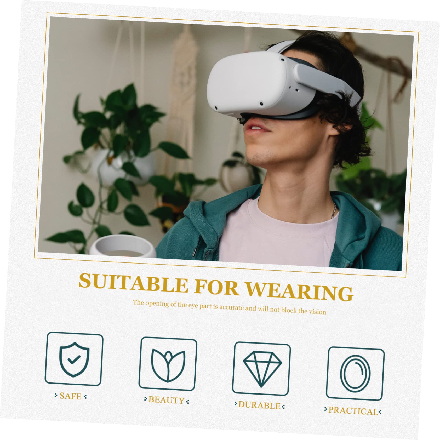 OSALADI 5pezzi Maschera Vr Regolabile Traspirante Con Design Antisudore Per Giocatori Copertura Ergonomica Per Headset Virtuali Protezione Comfort e Pulizia Durante Gioco