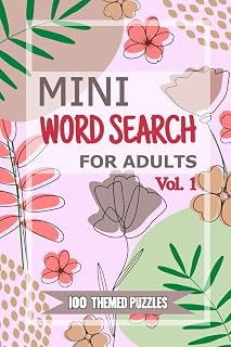 Mini Word Search For Adults: 100 Themed Pocket Size Puzzles, Volume 1