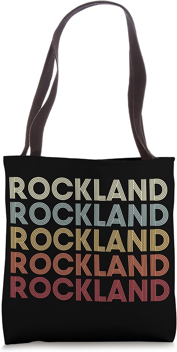 Rockland New York Rockland NY Retro Vintage Text Tote Bag