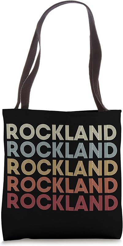 Rockland New York Rockland NY Retro Vintage Text Tote Bag