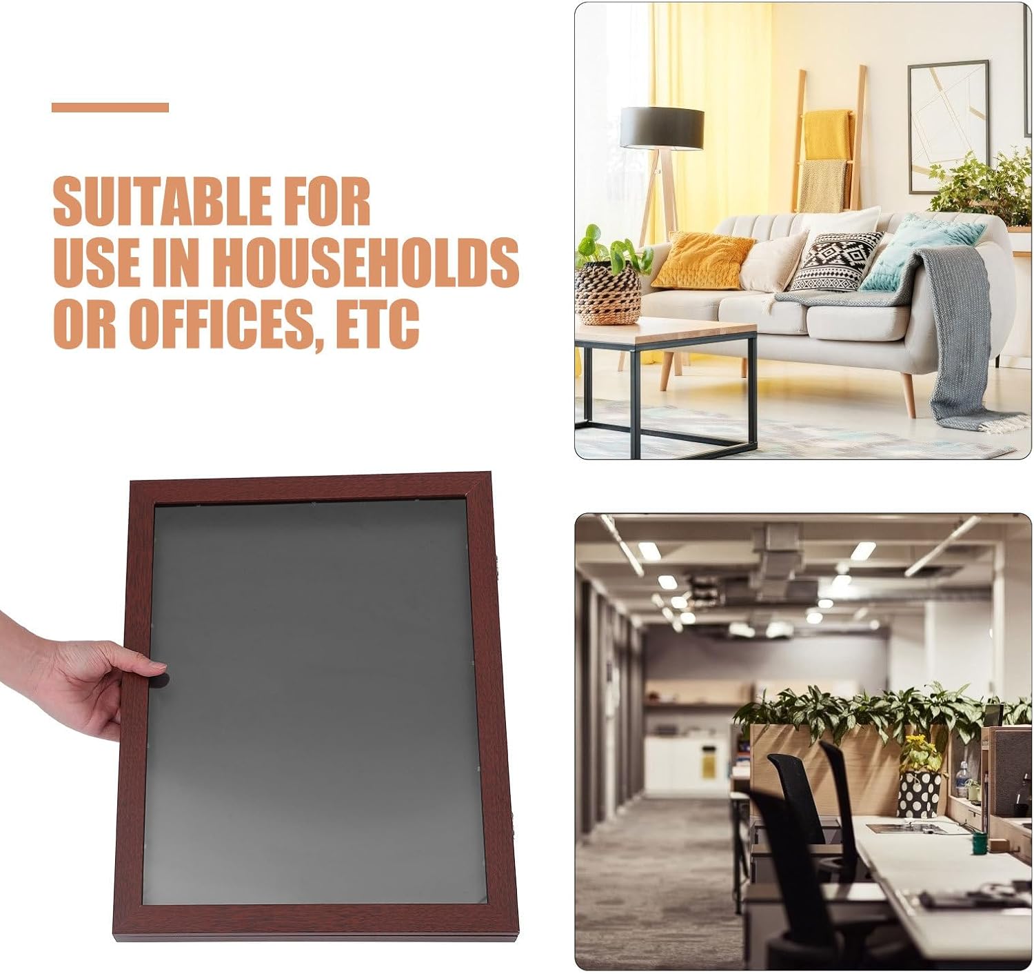 Ciieeo Wooden T-Shirt Display Frame Shadow Box 14x18 Walnut Finish Hinged Sports Jersey Keepsake Case for Football Memorabilia and Collectibles Home Décor