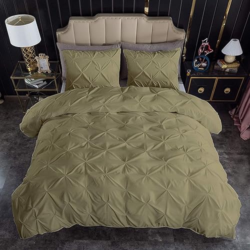 Miniatura 9 de RJ BEDDING, Juego de funda de edredón de 3 piezas, 100% algodón egipcio de 1000 hilos, tamaño King (120 x 128 pulgadas), lazos en las esquinas,
