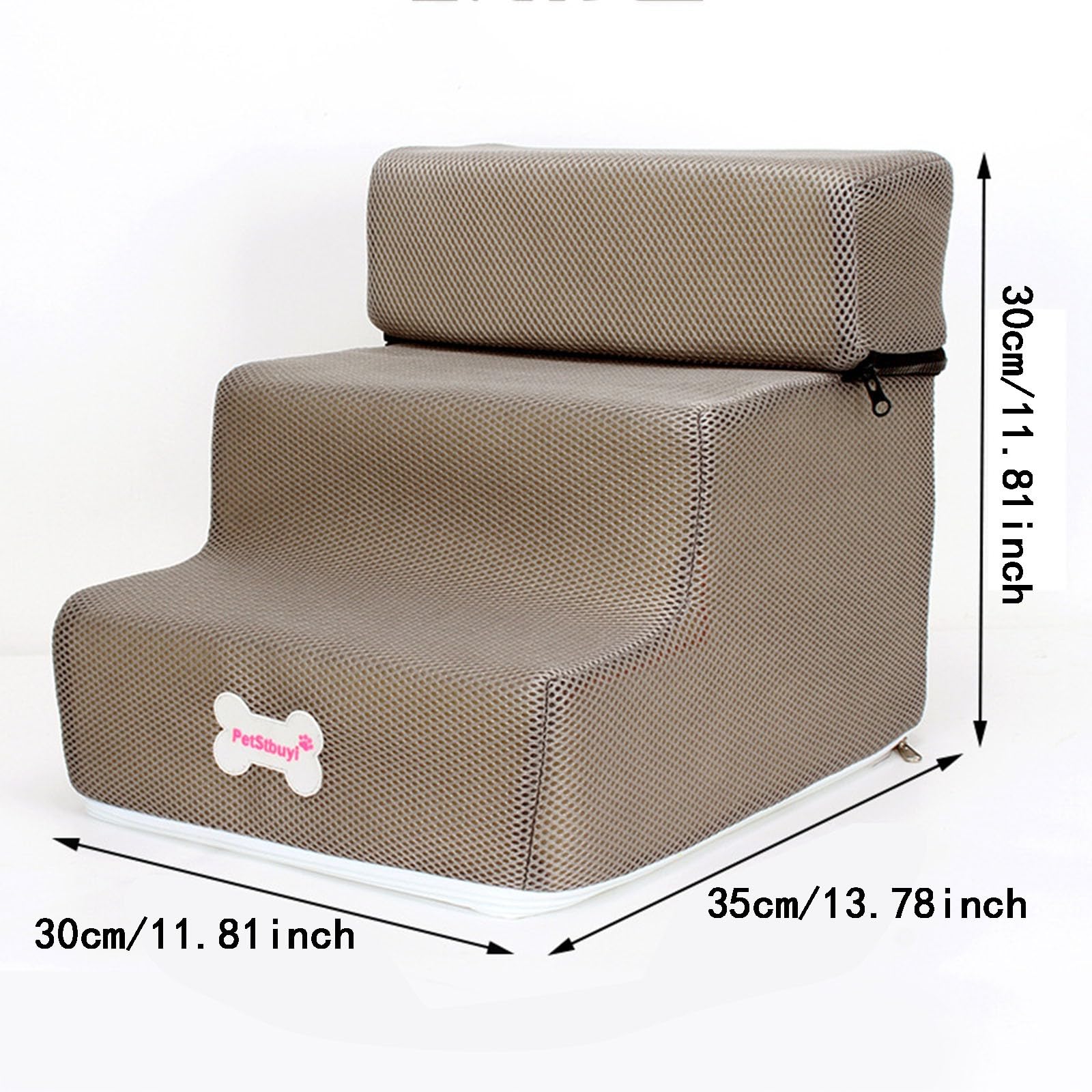 Funda Para Escalera De Mascotas 3 Peldaños - Extraíble, Antideslizante, Impermeable, Fácil De Limpiar