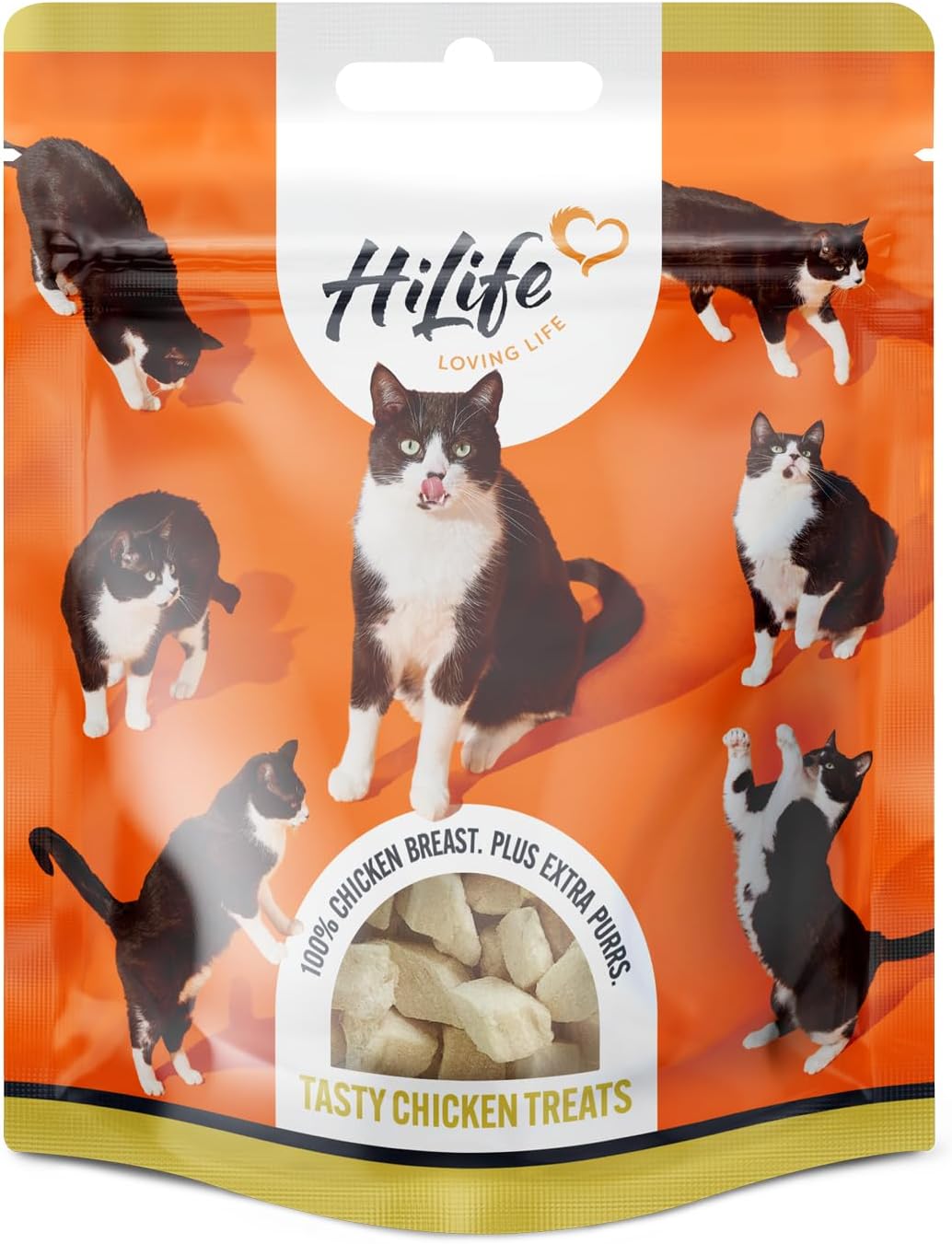 it's only natural Cat Treats - 100% Chicken Breast, 100% Natural Grain Free, 8 Bags x 30g