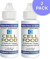 Cellfood Liquid Concentrate, 1 Oz. Bottle (Pack of 2) - Original Oxygenating Formula Containing Seaweed Sourced Minerals, Enzymes, Amino Acids, Electrolytes, Superior Absorption- Gluten Free, GMO Free