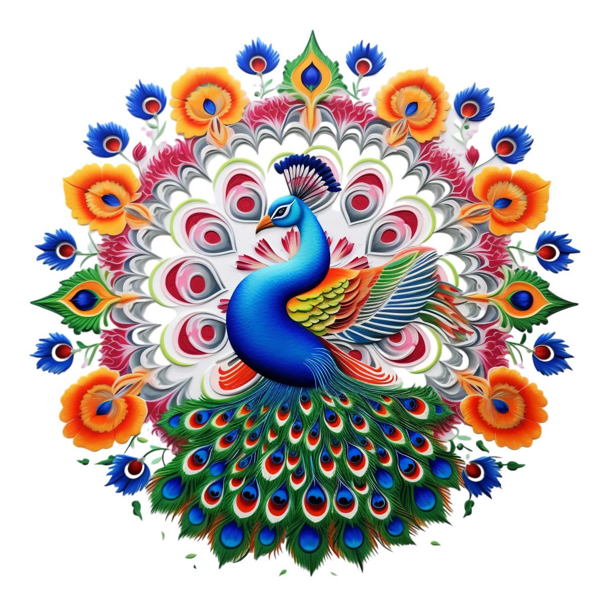 Sticker Studio Peacock Wall Stickers - PVC Vinyl Decal Mural Modern Peacock Wall StickersSelf Adhesive Wall Sticker for Living Room, Bedroom, Hall (Multicolor,18Cm X 18 Cm) (B0DC7697GD) Amazon Price History, Amazon Price Tracker